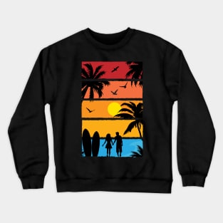 Summer Sky Beach Side Crewneck Sweatshirt